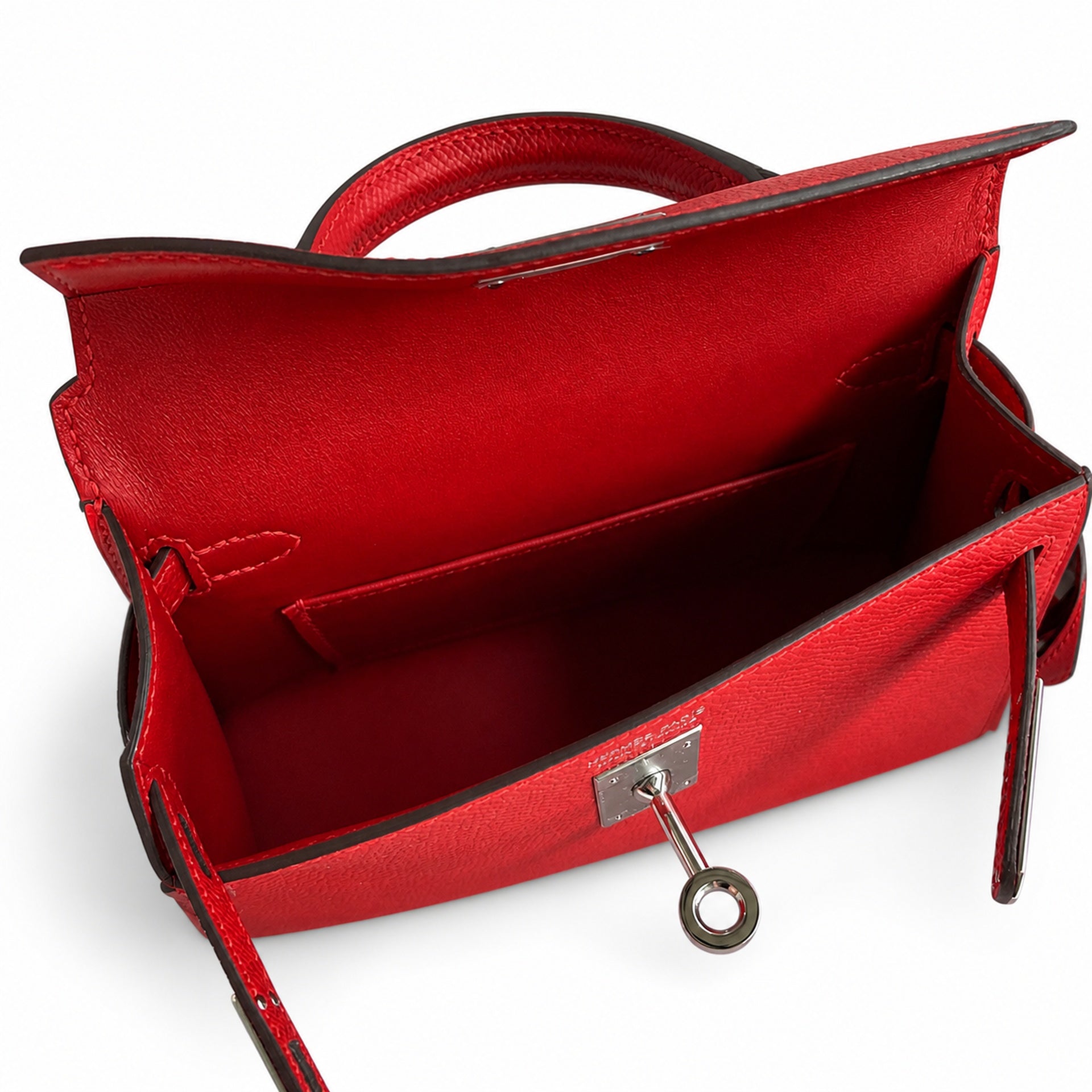 Hermès Kelly Sellier 19 Rouge Casaque Epsom Palladium Hardware