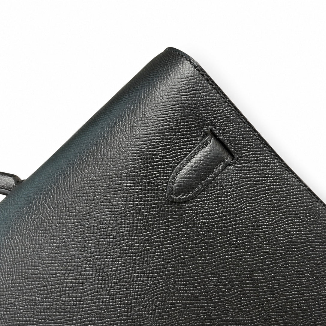 Kelly Depeche 36cm Epsom leather Noir Gold Hardware