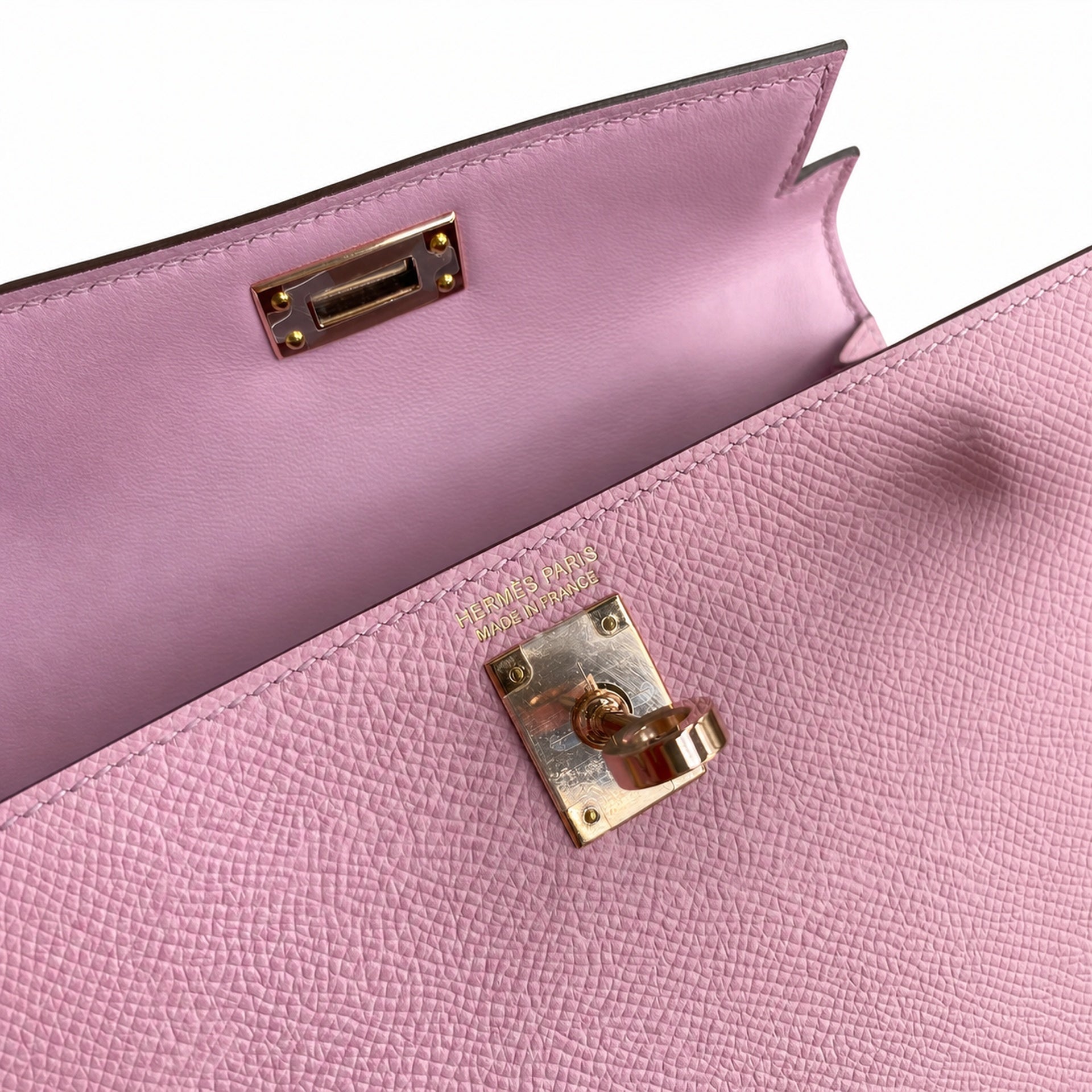 Hermès Kelly Sellier 19 Malva Epsom Gold Hardware