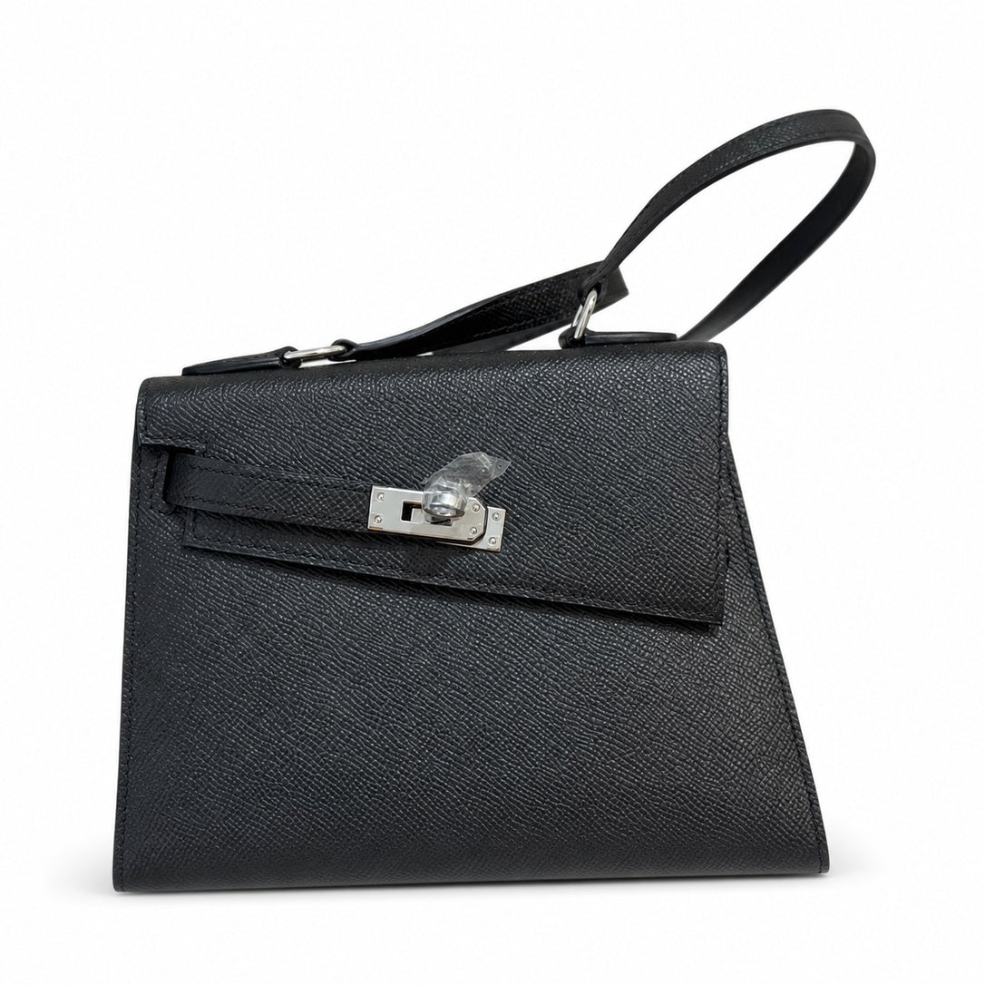 Hermès Kelly En Désordre 20cm Noir Epsom Calf Leather Palladium Hardware