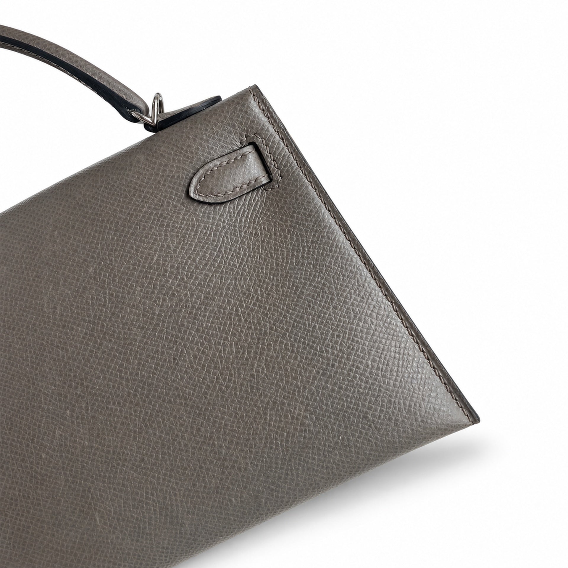 Hermès Kelly Sellier 19 Gris Etain Epsom Palladium Hardware