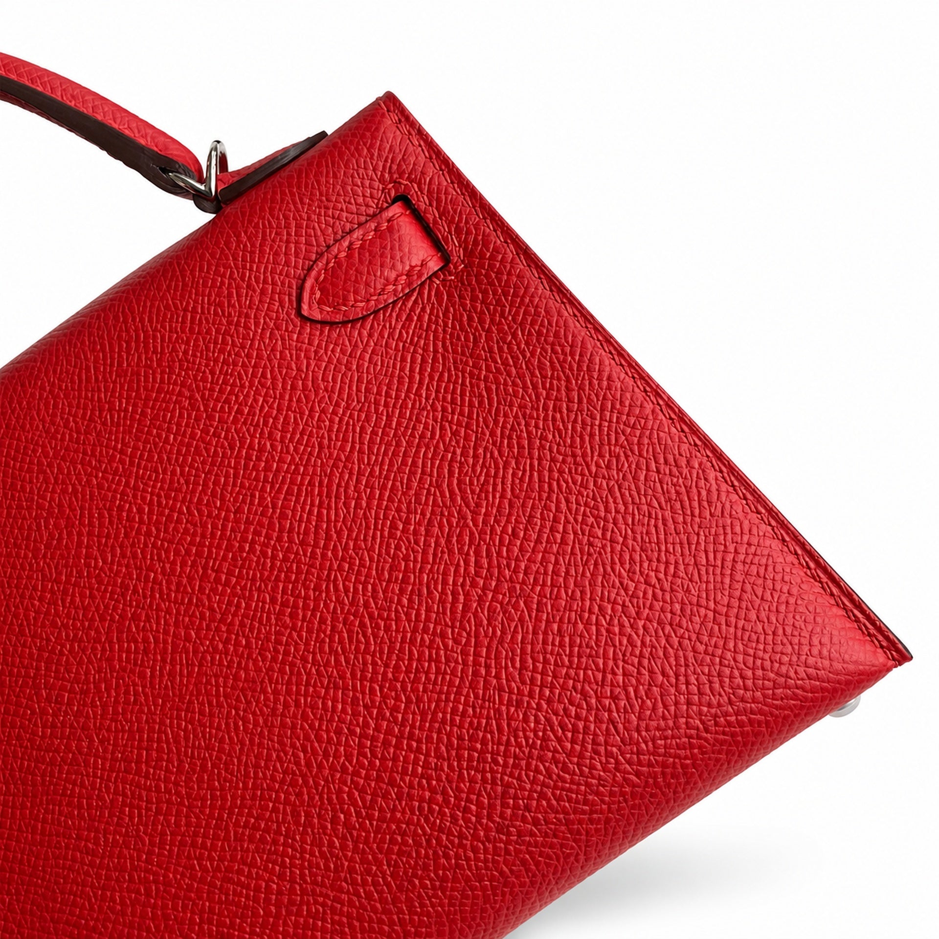 Hermès Kelly Sellier 19 Rouge Casaque Epsom Palladium Hardware