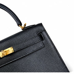 Hermès Kelly II 25cm Noir Epsom Calf Leather Gold Hardware