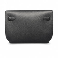 Hermès Kelly Dépêches Clutch 25cm Noir Epsom Calf Leather Palladium Hardware