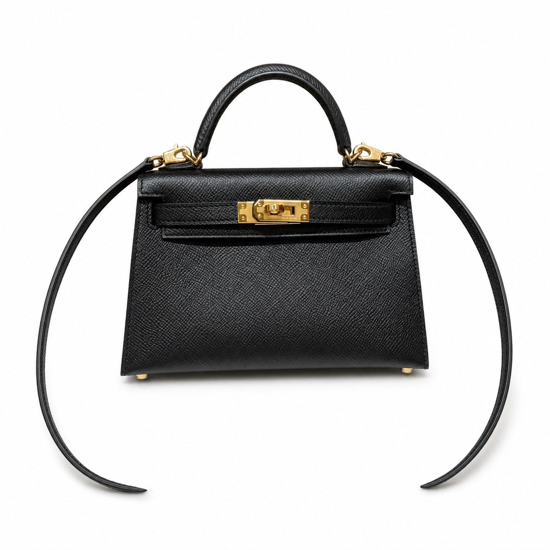 Hermès Mini Kelly II 20 Noir Epsom Calf Leather Gold Hardware