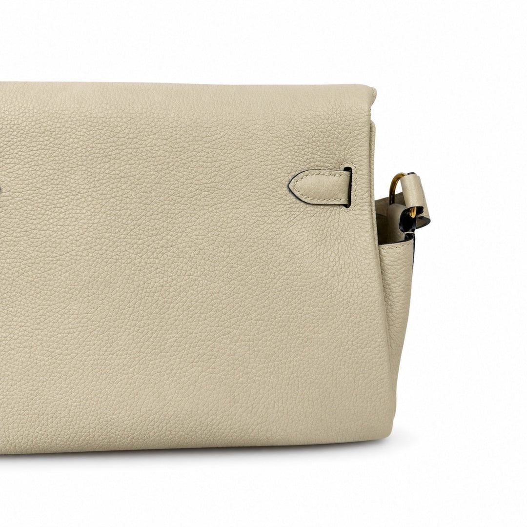 Kelly Messenger PM 27 Veau Togo, Gris Perle, Gold Hardware