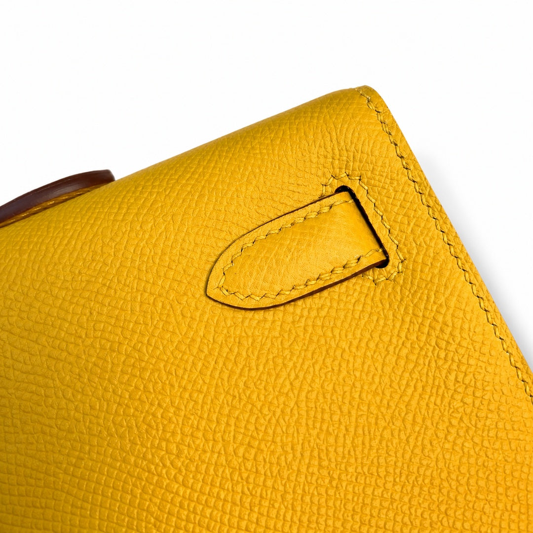 Hermès Kelly Cut Jaune Poussin Epsom Gold Hardware