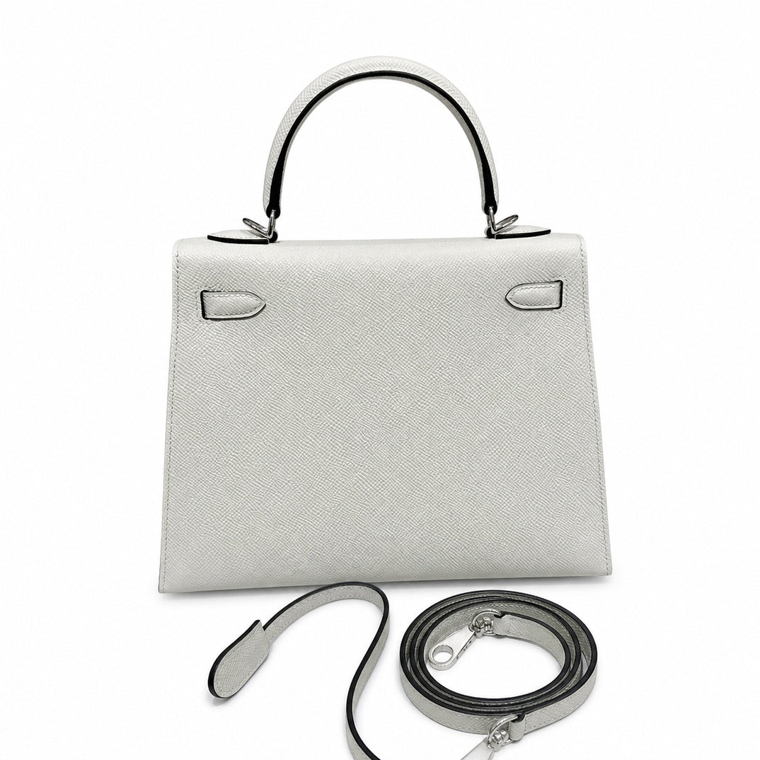 Hermès Kelly Sellier 25cm Vert Fizz Epsom Calf Leather Palladium Hardware