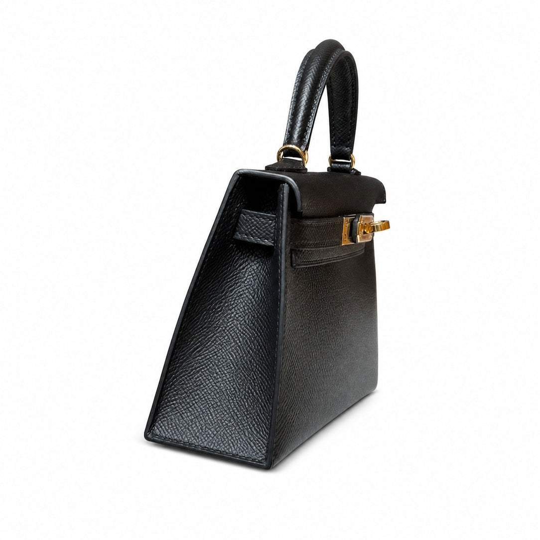 Hermès Mini Kelly II 20 Noir Epsom Calf Leather Gold Hardware