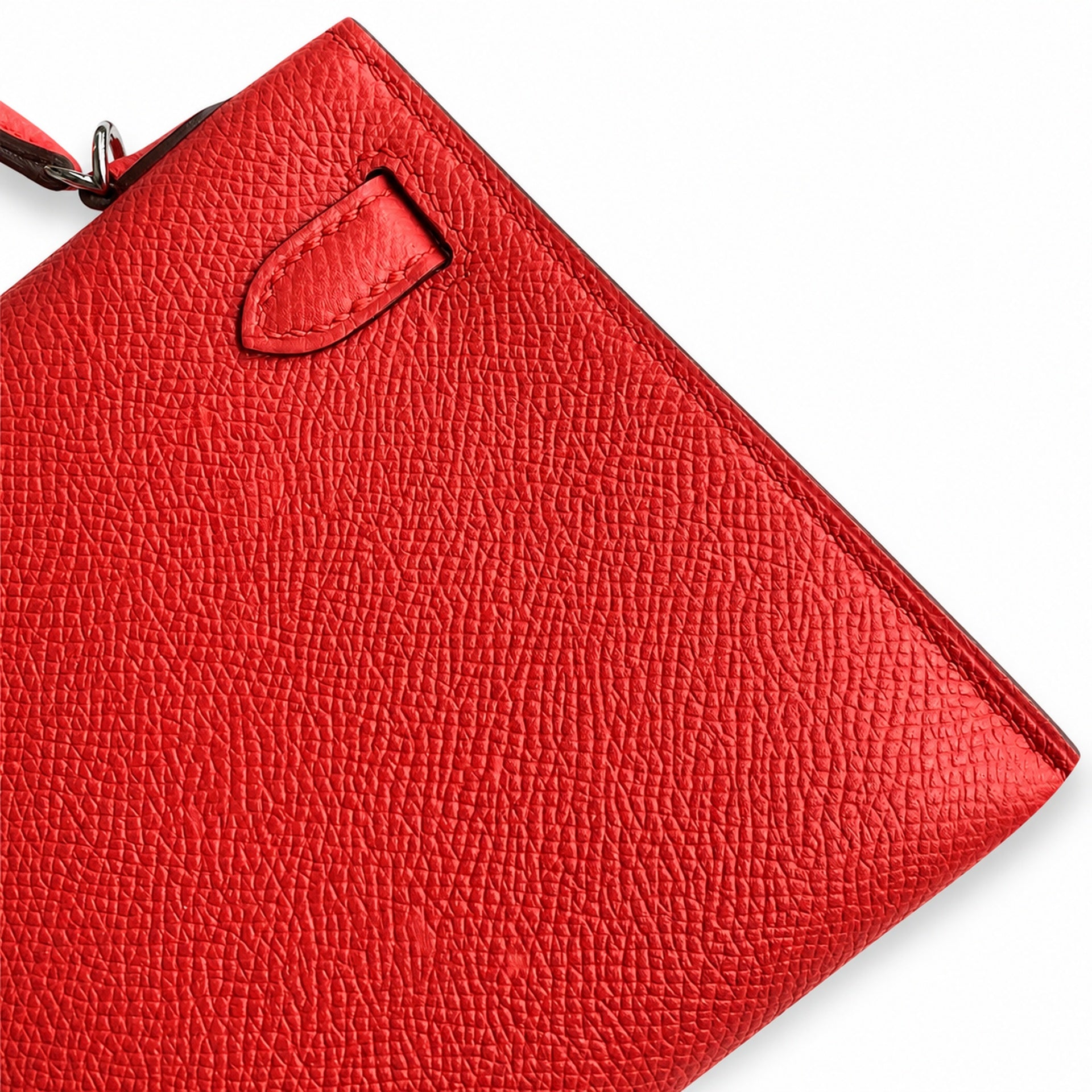 Hermès Kelly Sellier 19 Rouge Casaque Epsom Palladium Hardware