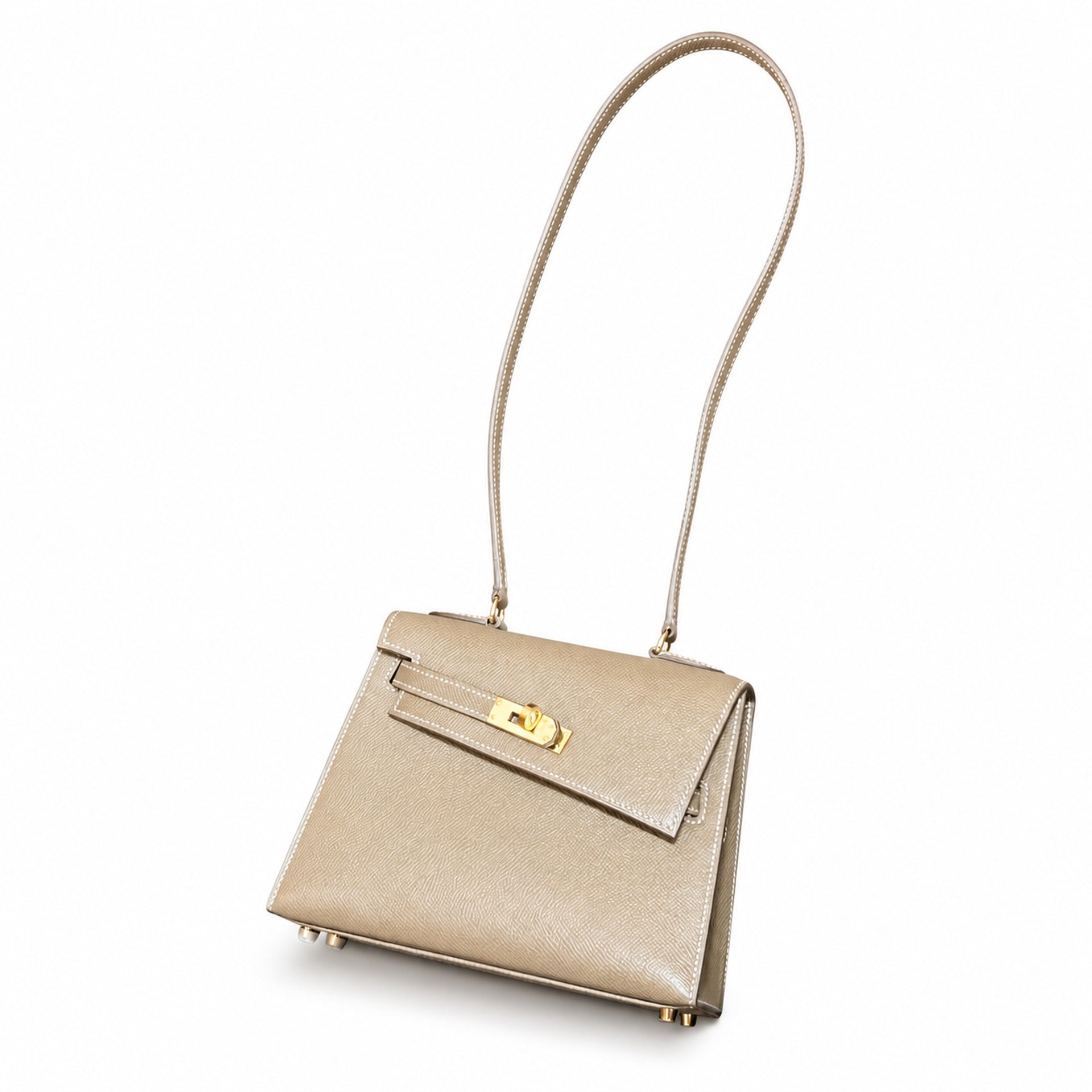 Hermès Kelly Desordre 20 Etoupe Epsom Calf Leather Gold Hardware