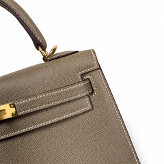 Hermès Kelly II 25cm Etoupe Epsom Calf Leather Gold Hardware