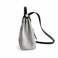 Hermès Herbag Zip 31 Écru Toile H Noir Pegasus Print / Noir Vache Hunter Leather Palladium Hardware