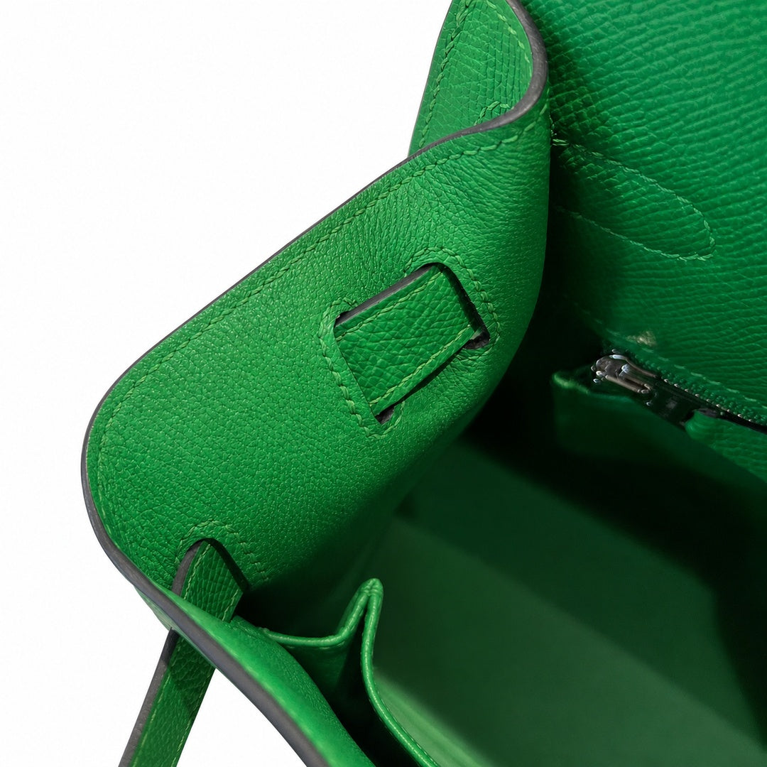 Hermès Kelly II 25cm Bambou Epsom Calf Leather Palladium Hardware