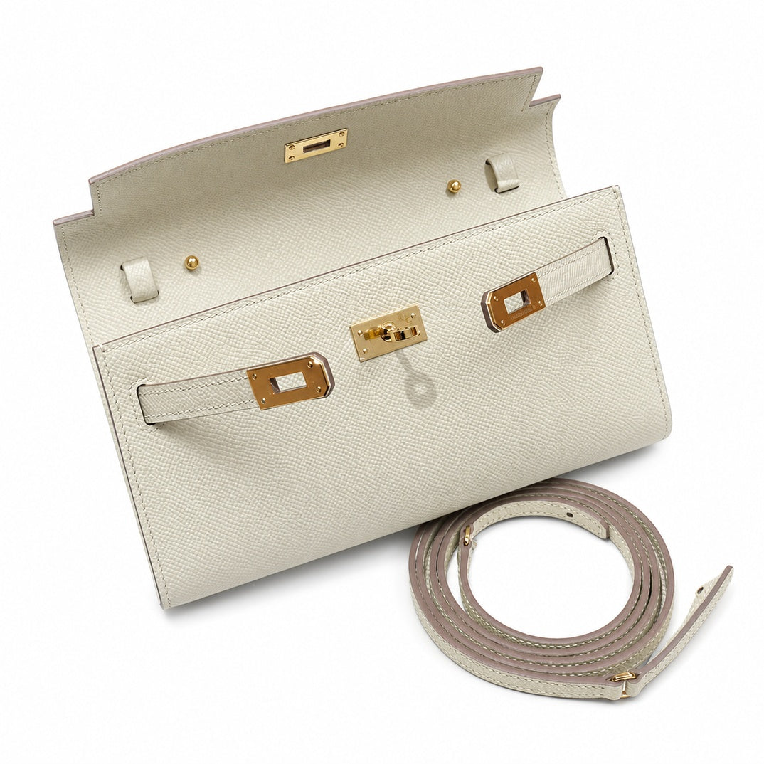 Hermès Kelly To Go Craie Epsom Calf Leather Gold Hardware