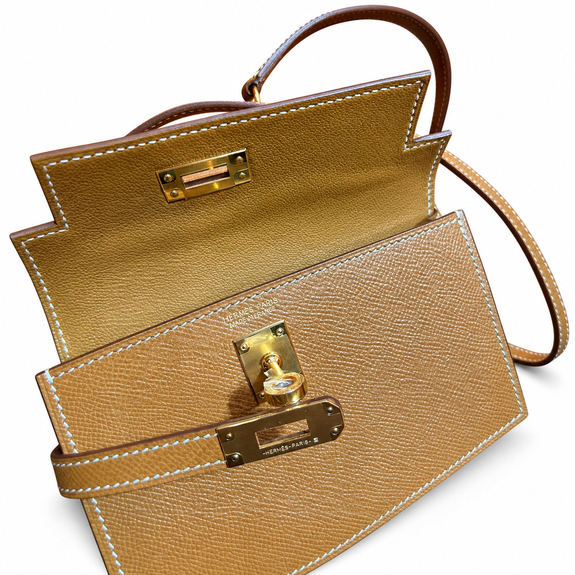 Hermès Kelly Desordre 20 Alezan Epsom Calf Leather Gold Hardware
