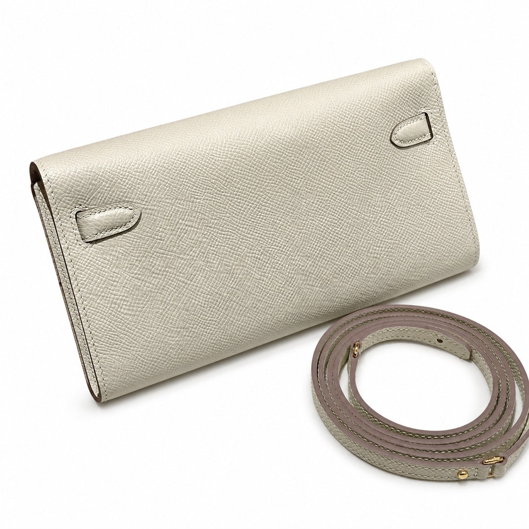 Hermès Kelly To Go Craie Epsom Calf Leather Gold Hardware