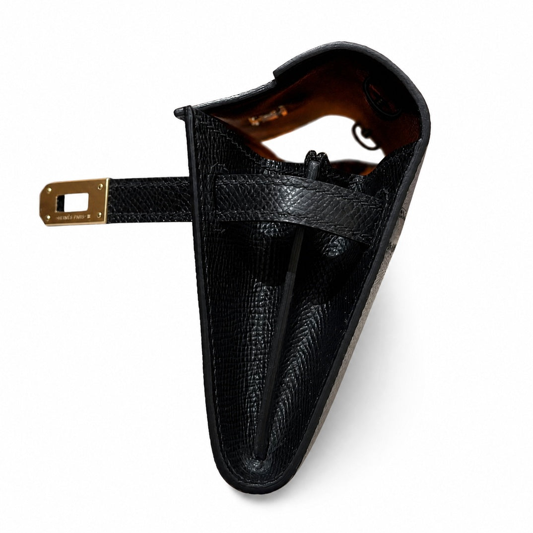 Kelly To Go Veau Epsom, Noir, Gold Hardware