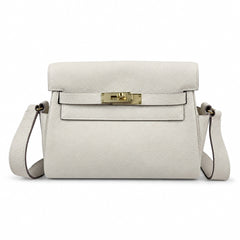 Kelly Messenger PM 27 Veau Togo, Crème Milkshake, Gold Hardware