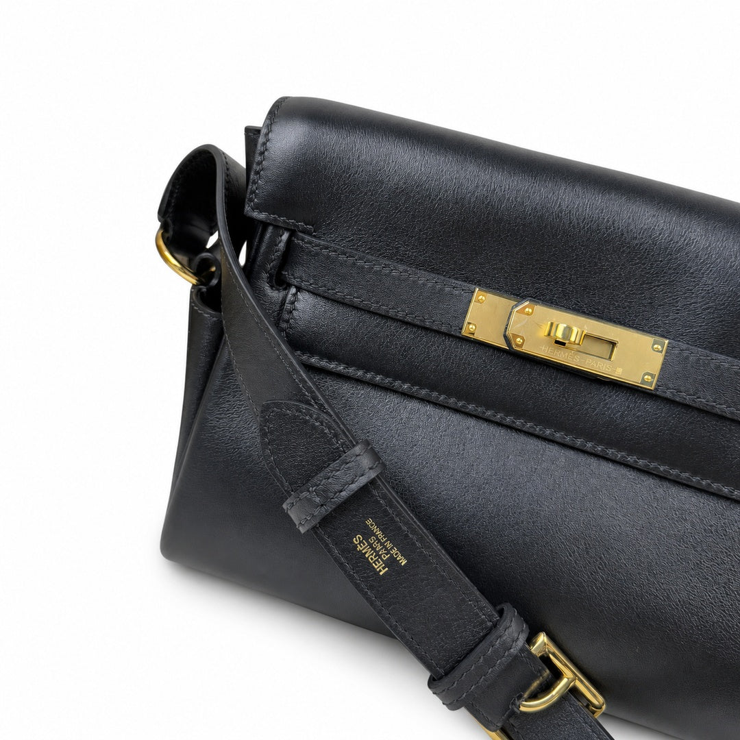 Kelly Messenger PM 27 Veau Togo, Noir, Gold Hardware