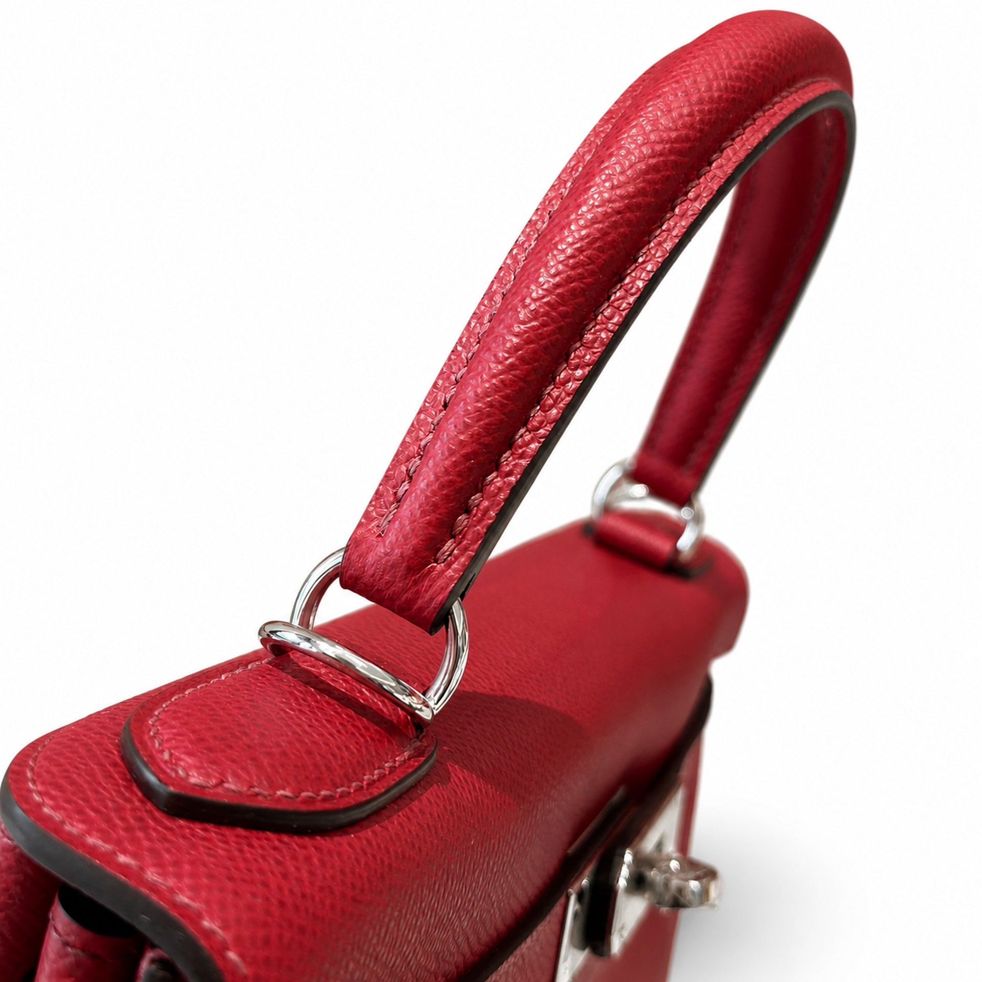 Hermès Kelly Sellier 28 Rouge Grenat Epsom Calf Leather Palladium Hardware