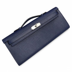 Hermès Kelly Cut 31 Bleu Saphir Epsom Palladium Hardware