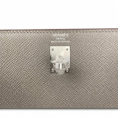 Hermès Kelly Sellier 25cm Pewter Epsom Calf Leather Palladium Hardware