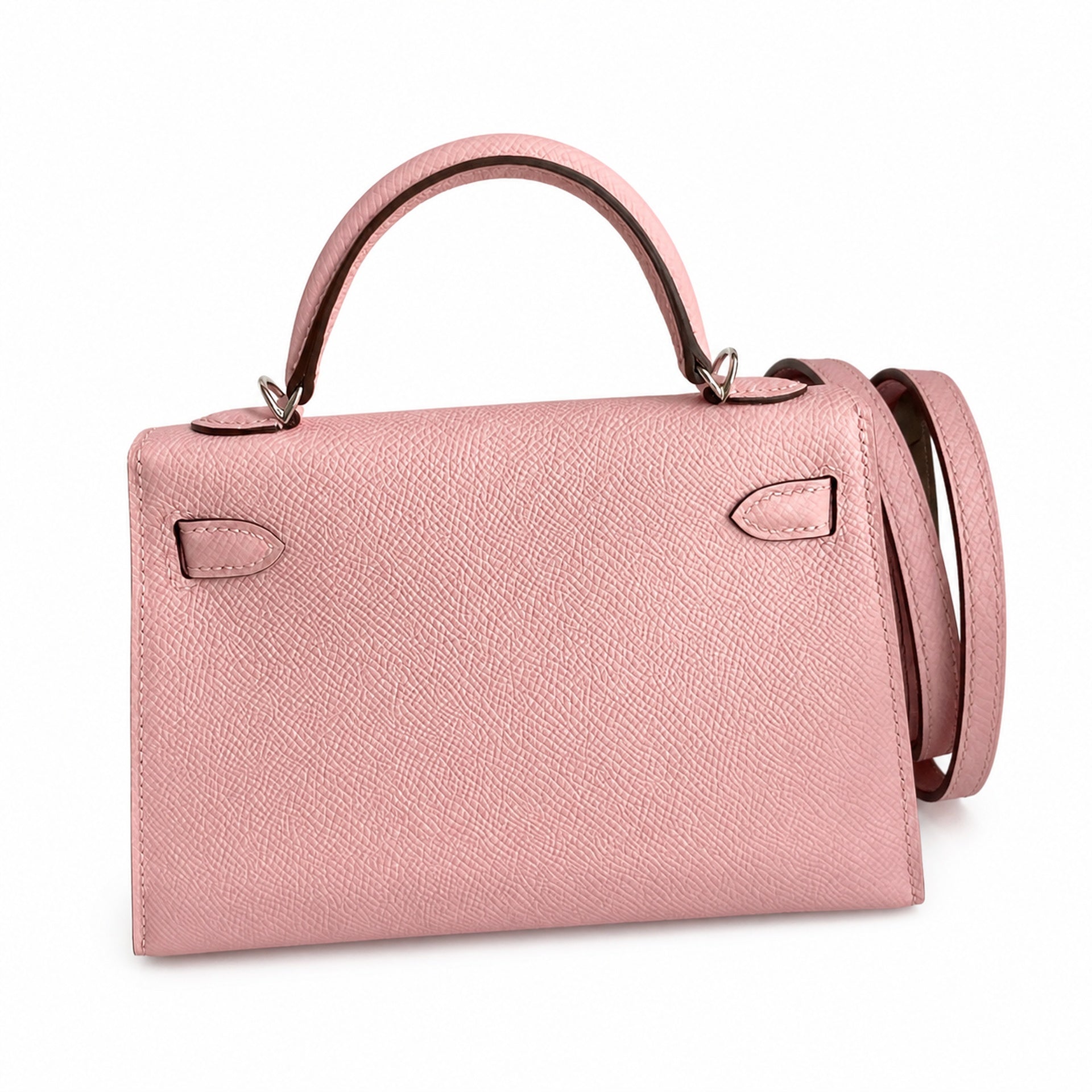 Hermès Kelly Sellier 19 Rose Sakura Epsom Palladium Hardware
