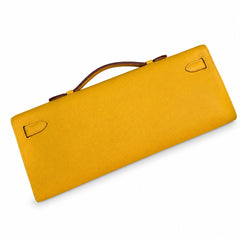 Hermès Kelly Cut Jaune Poussin Epsom Gold Hardware