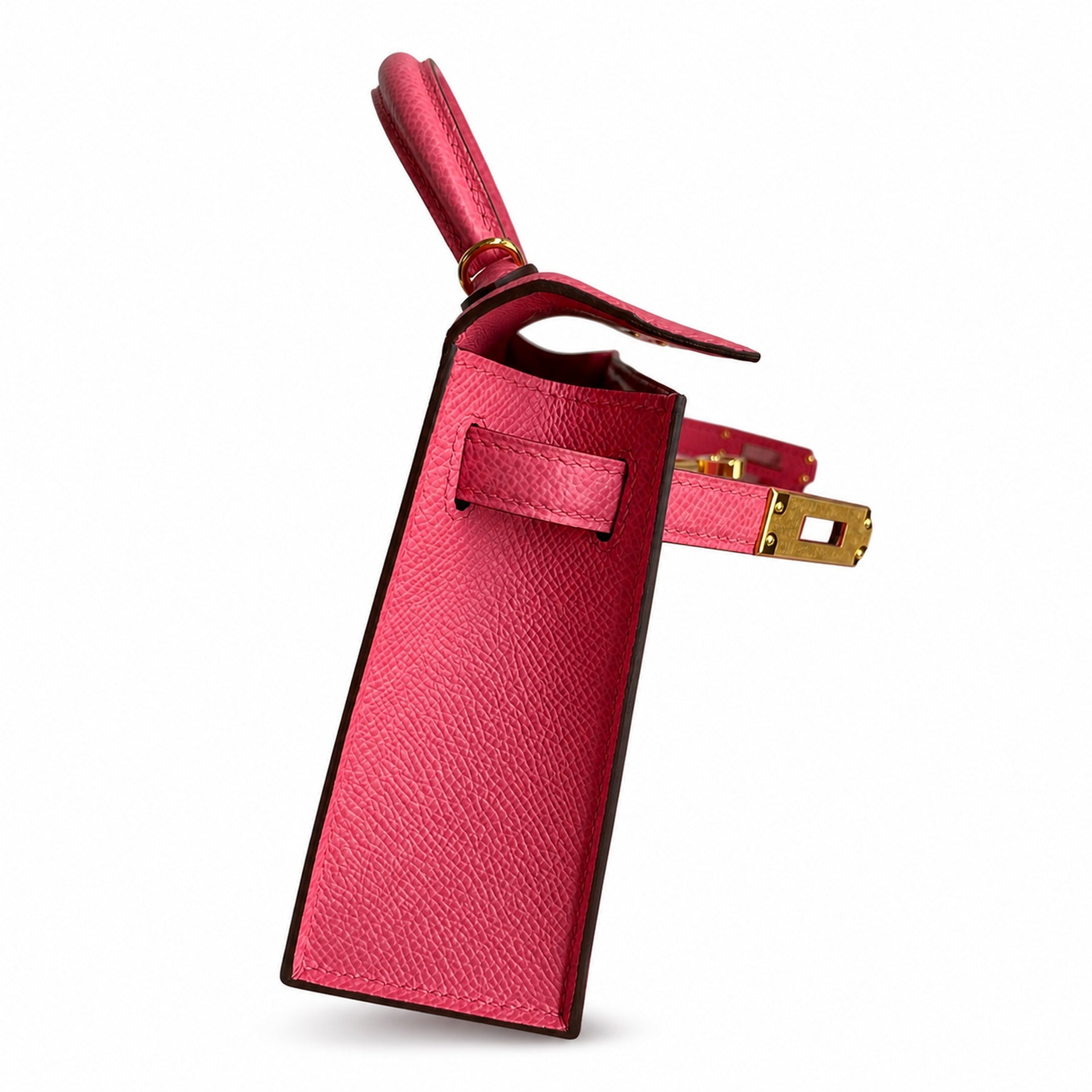 Hermès Kelly Sellier 19 Rose Confetti Epsom Calf Leather Gold Hardware