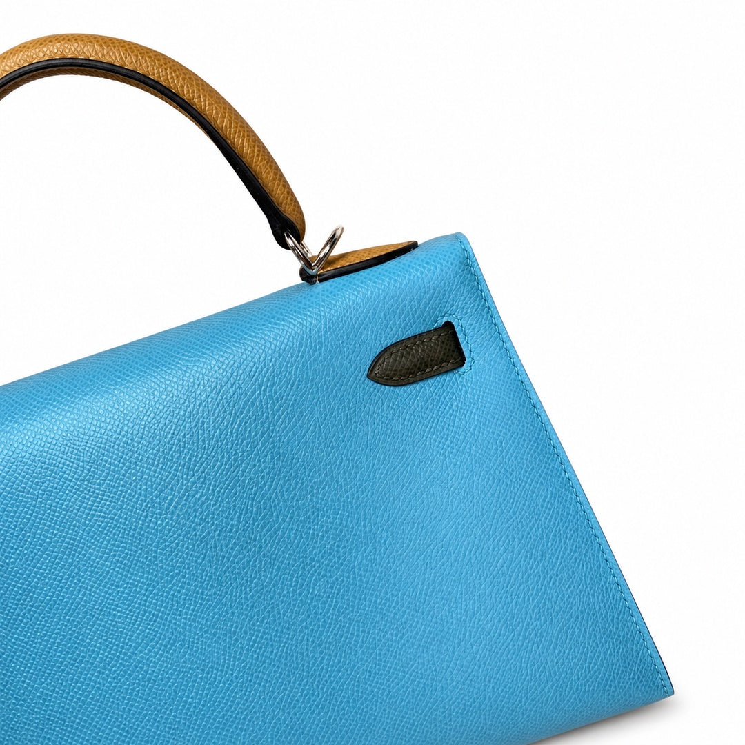 Hermès Mini Kelly II 25cm Bleu Nord Color Matching Epsom Calf Leather Palladium Hardware