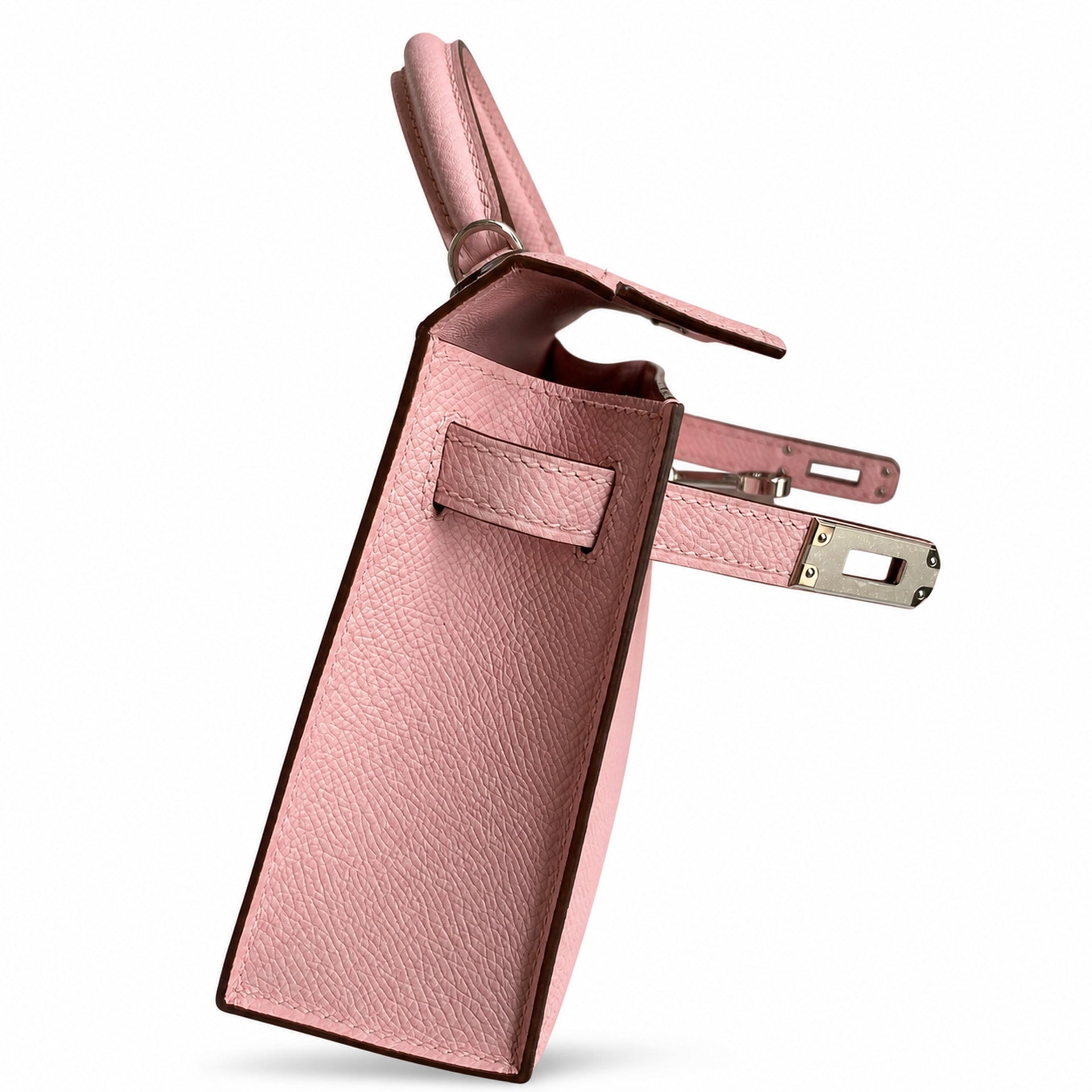 Hermès Kelly Sellier 19 Rose Sakura Epsom Palladium Hardware