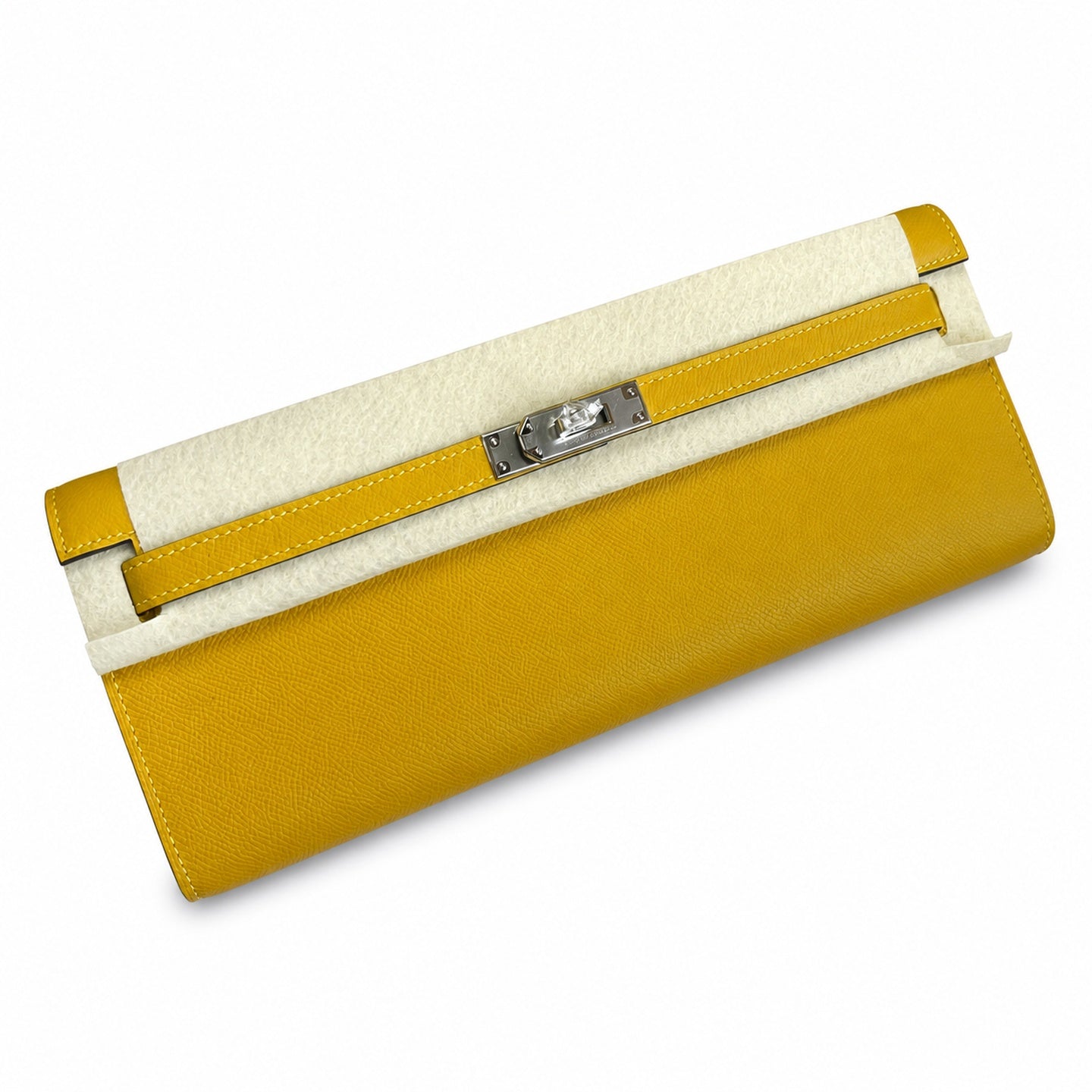 Hermès Kelly Cut 31 Clutch Epsom Leather Picture Amber Yellow