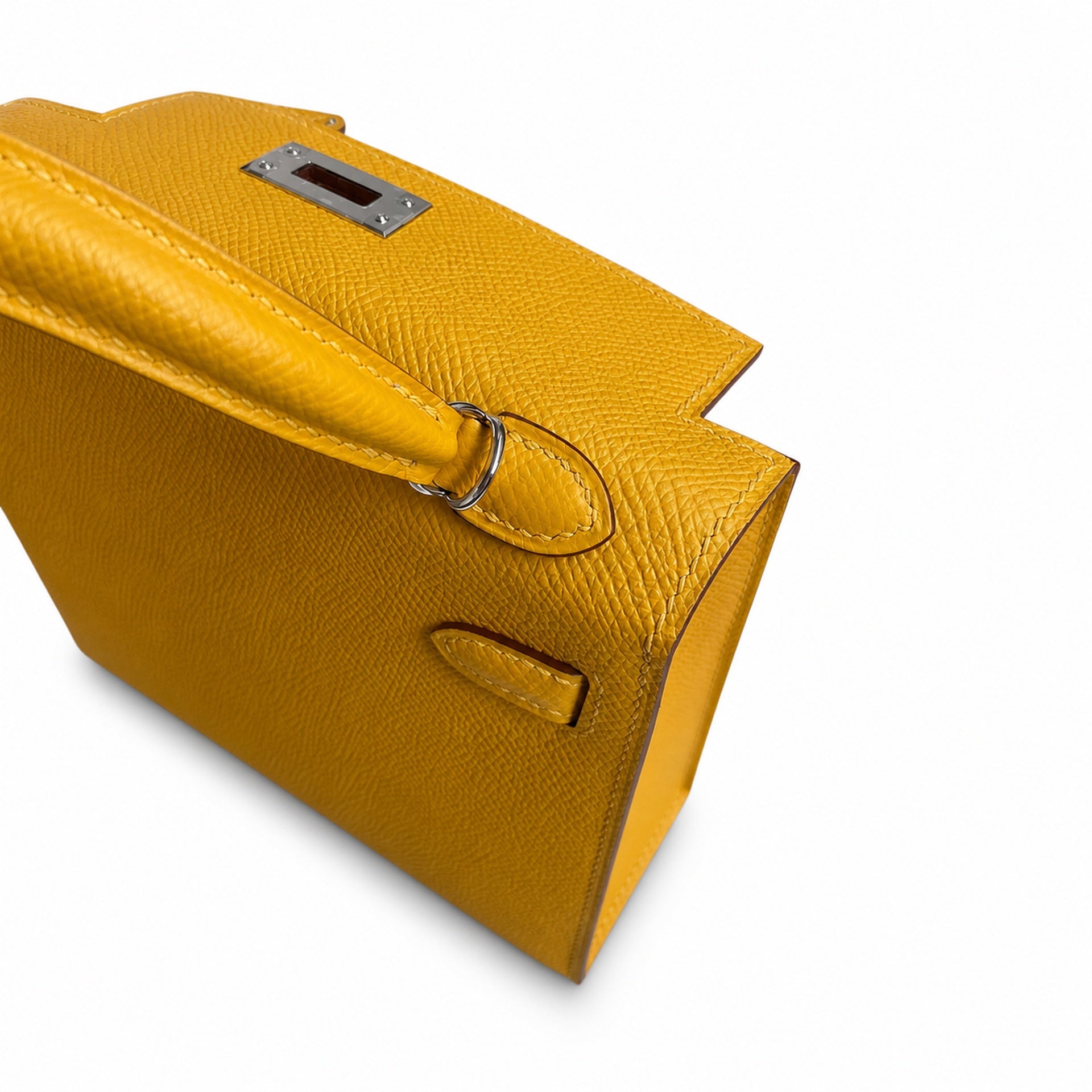 Hermès Kelly Sellier 19 Jaune Ambre Epsom Palladium Hardware