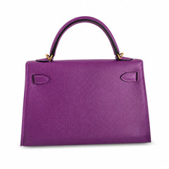 Hermès Kelly Sellier 19 Anémone Epsom Gold Hardware