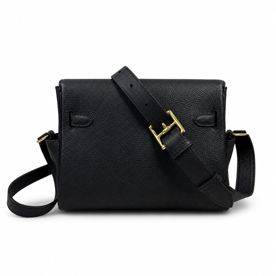 Hermès Kelly Messenger 27cm Noir Togo Calf Leather Gold Hardware