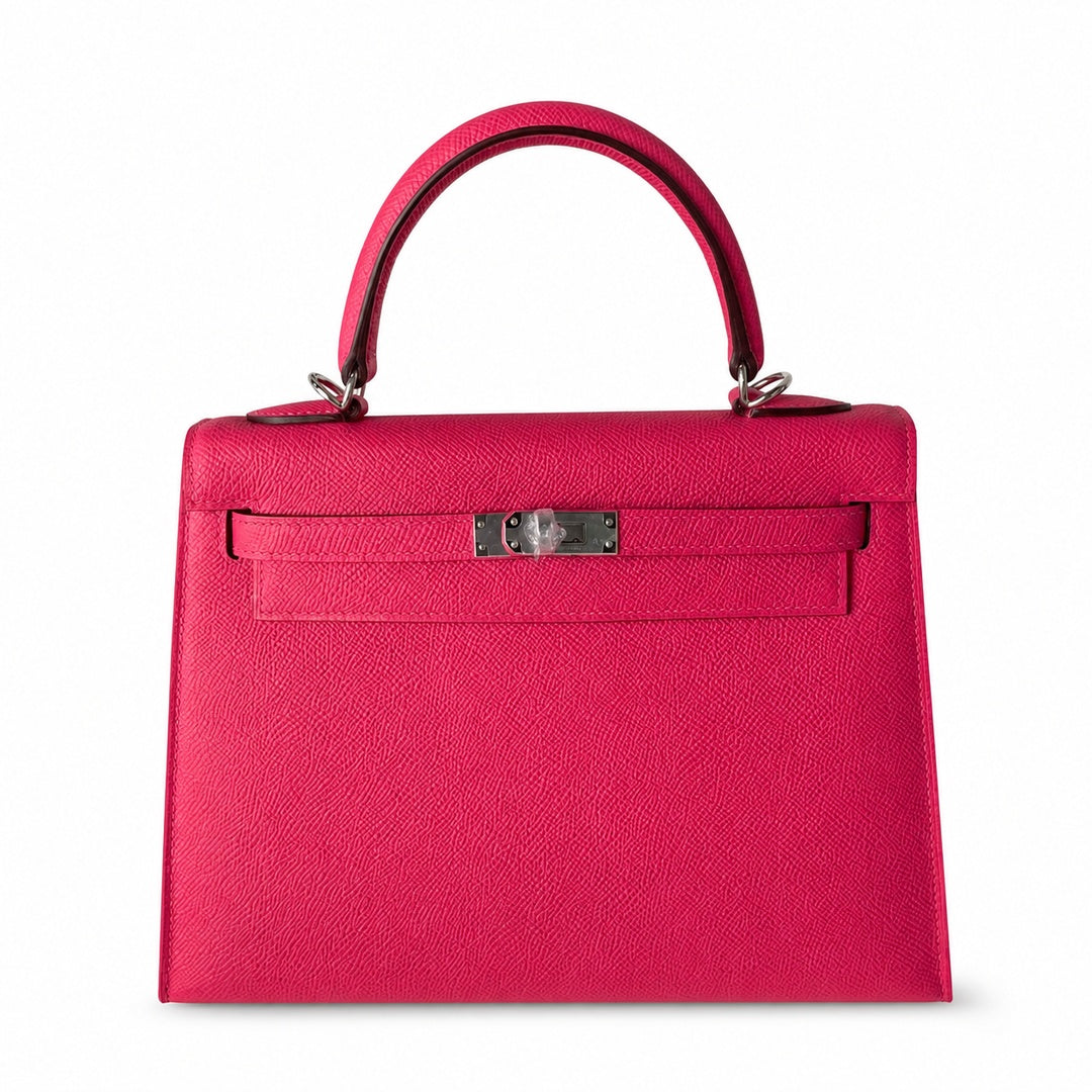 Hermès Kelly II 25cm Rouge Vif Epsom Calf Leather Palladium Hardware