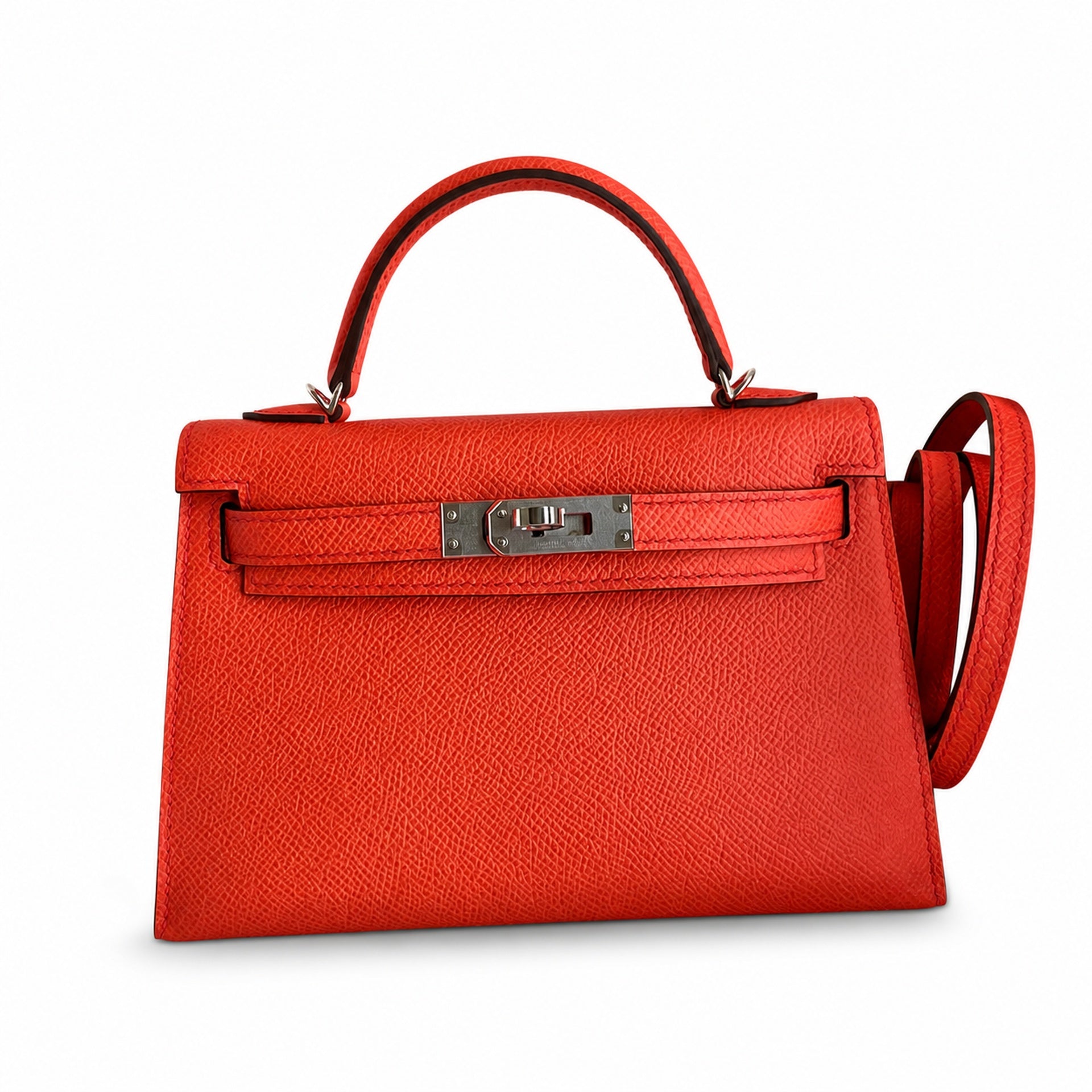 Hermès Kelly Sellier 19 Rouge Casaque Epsom Palladium Hardware