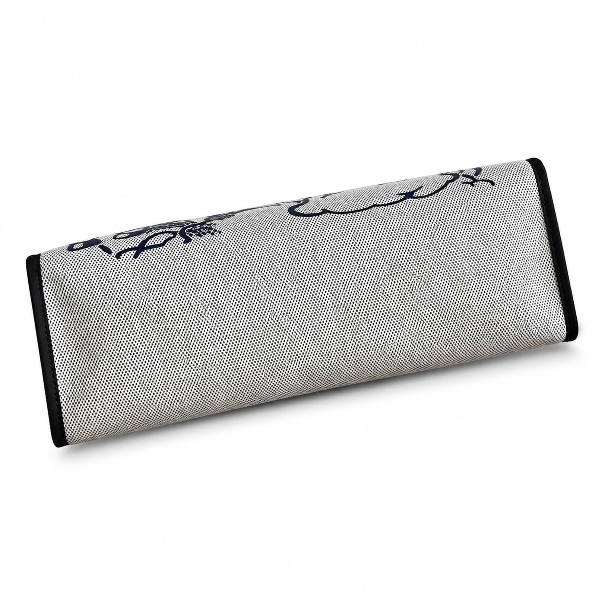 Hermès Herbag Zip 31 Ecru Toile H Blue Pegasus Print / Noir Epsom Calf Leather Palladium Hardware