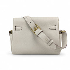 Kelly Messenger PM 27 Veau Togo, Crème Milkshake, Gold Hardware