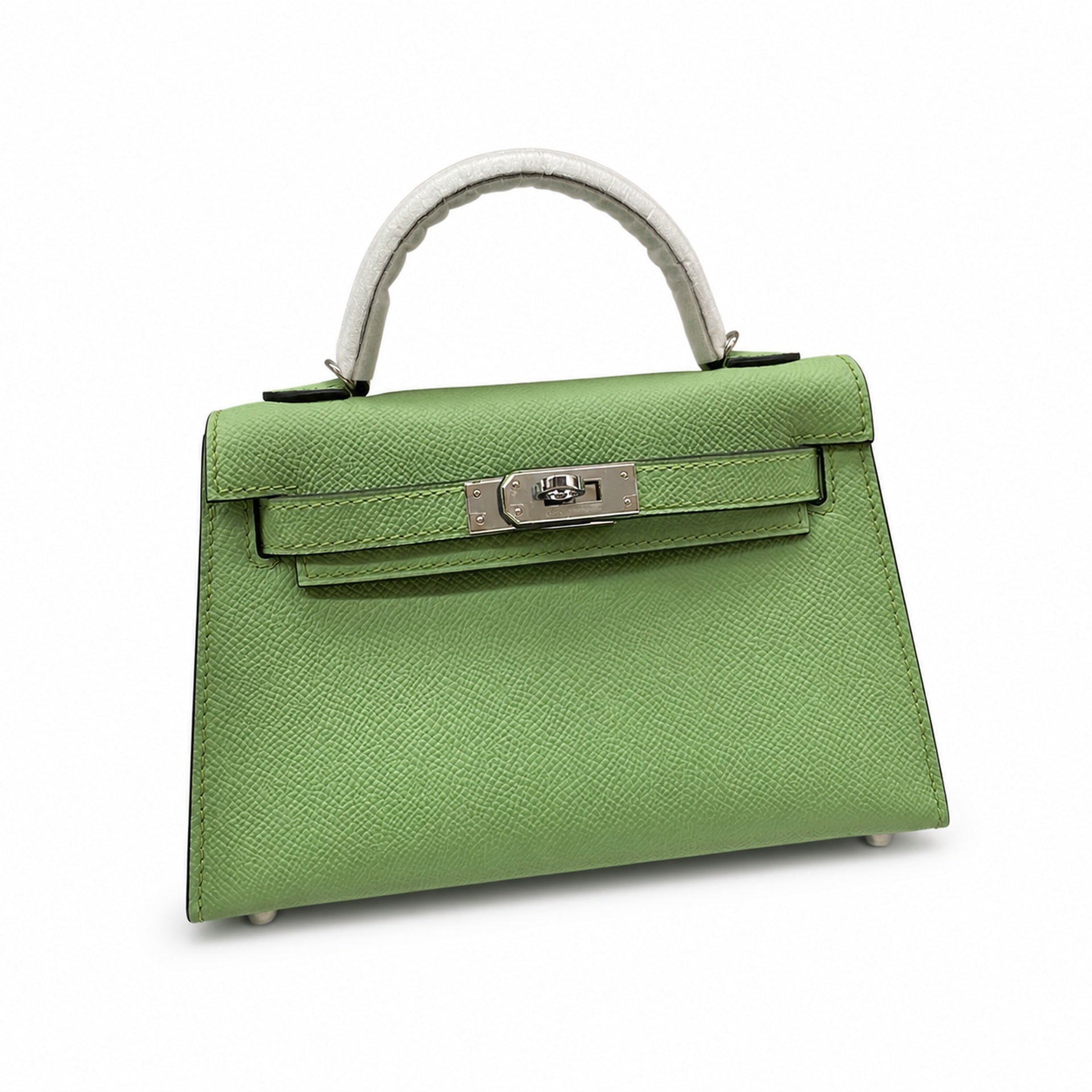 Hermès Kelly Sellier 19 Vert Pomme Epsom Palladium Hardware