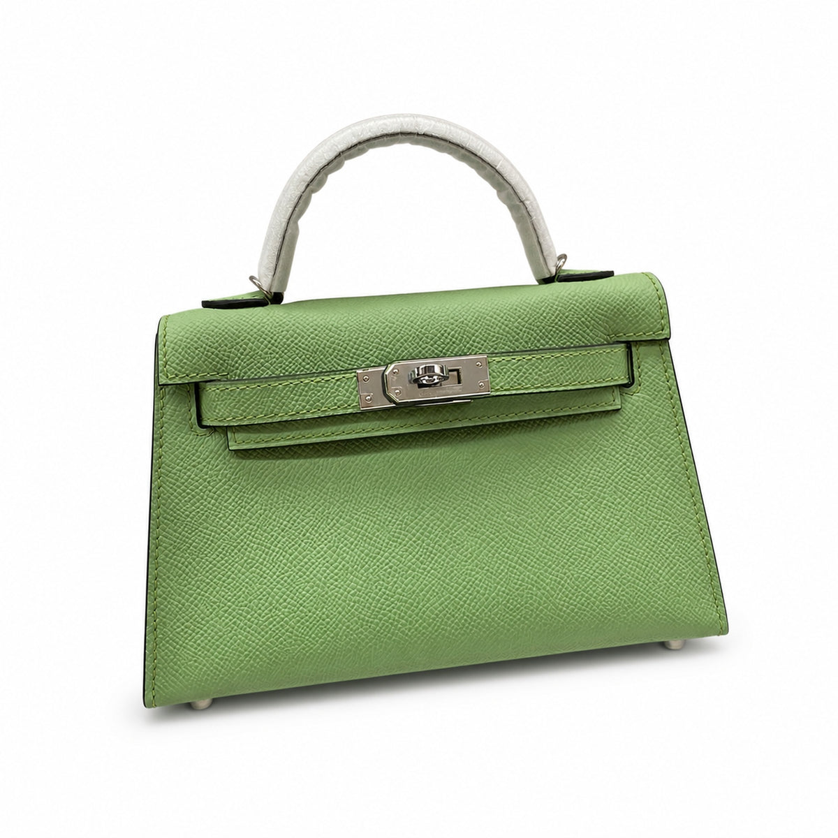 Hermès Kelly Sellier 19 Vert Pomme Epsom Palladium Hardware