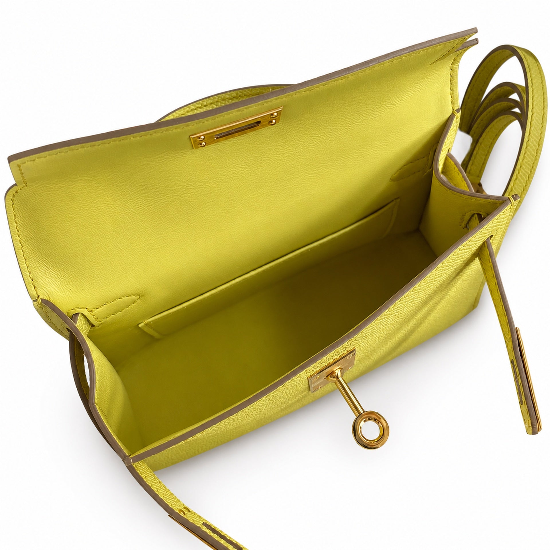 Hermès Kelly Sellier 19 Jaune Citron Epsom Gold Hardware
