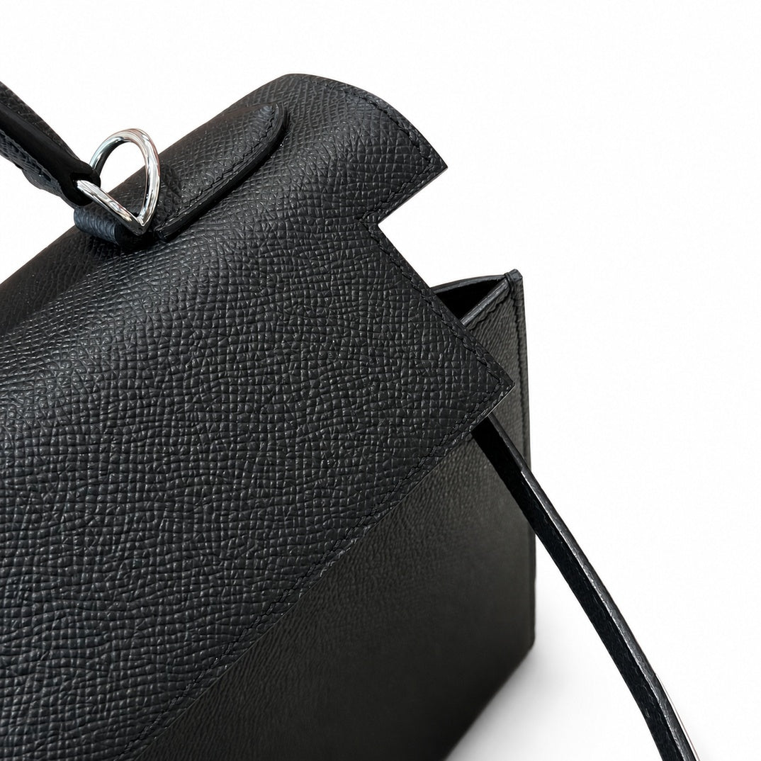 Hermès Kelly Sellier 32cm Noir Epsom Calf Leather Palladium Hardware