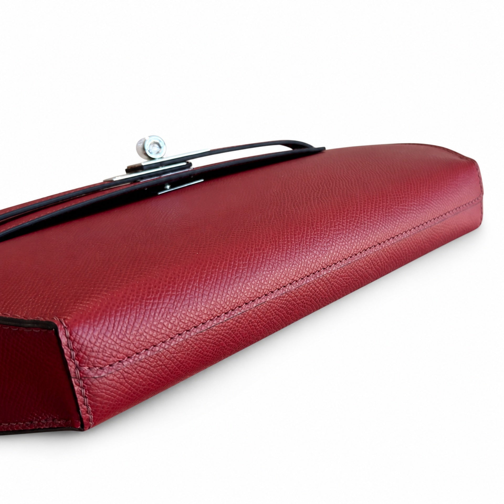 Hermès Kelly Dépêches 25 Rouge Casaque Epsom Calf Leather Palladium Hardware