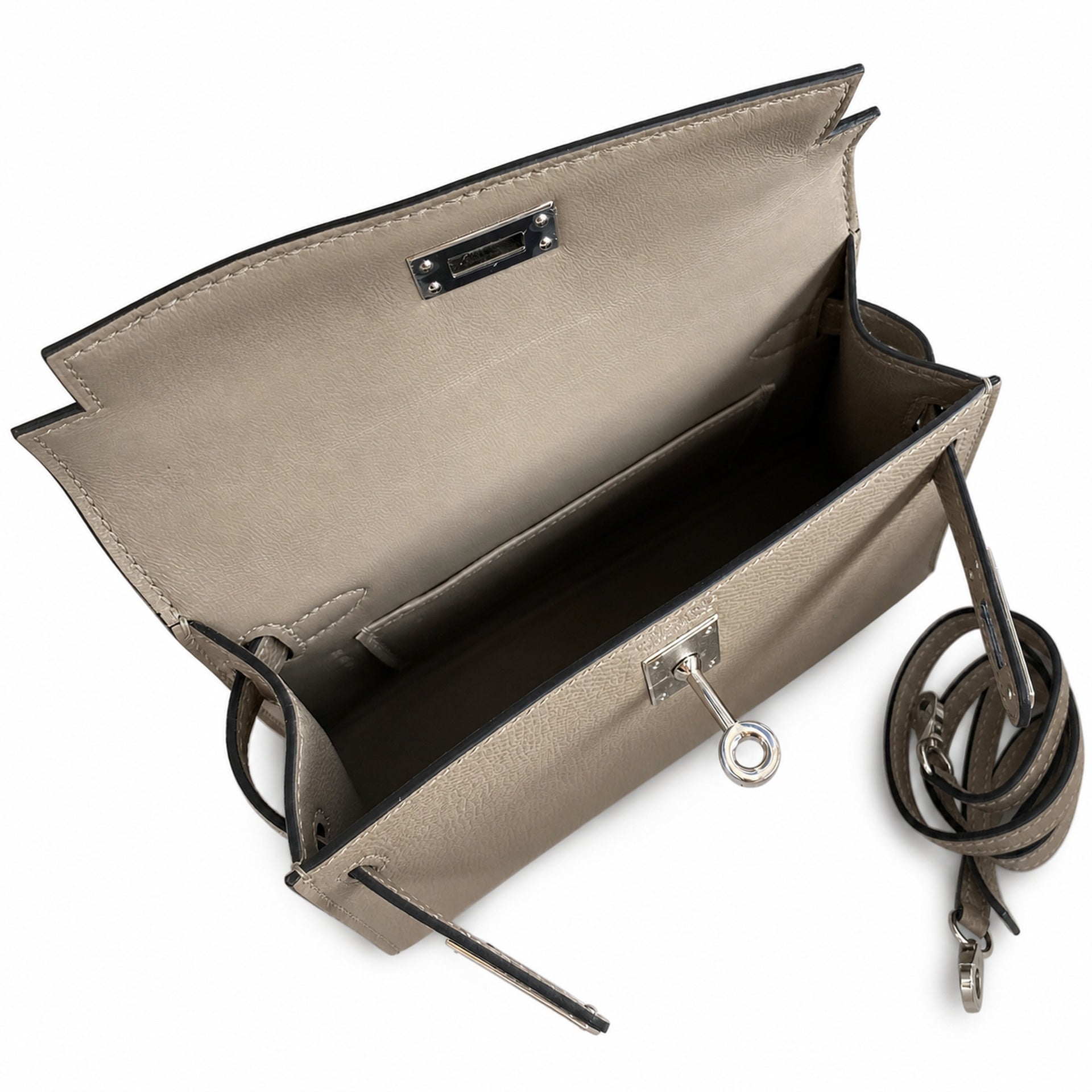 Hermès Kelly Sellier 19 Gris Asphalte Epsom Palladium Hardware