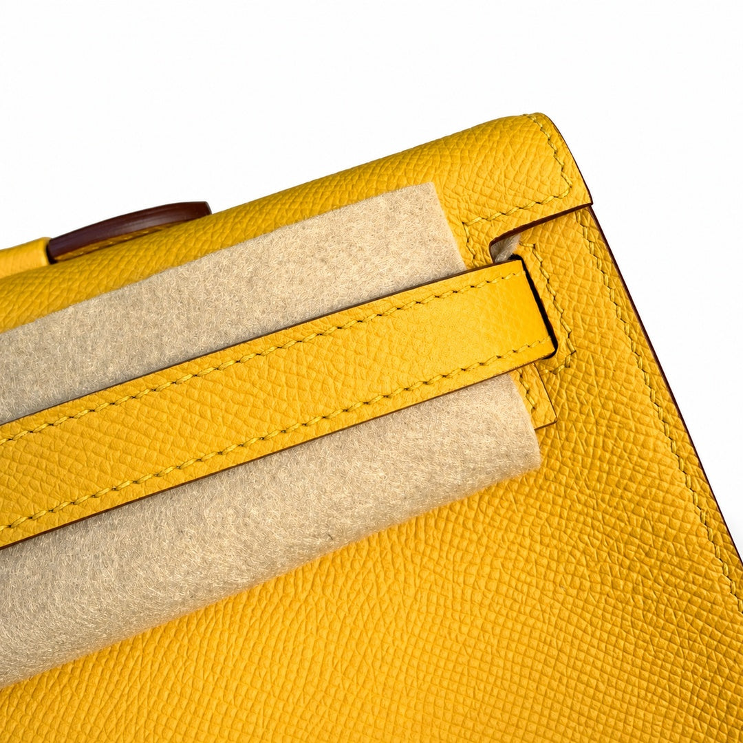 Hermès Kelly Cut Jaune Poussin Epsom Gold Hardware