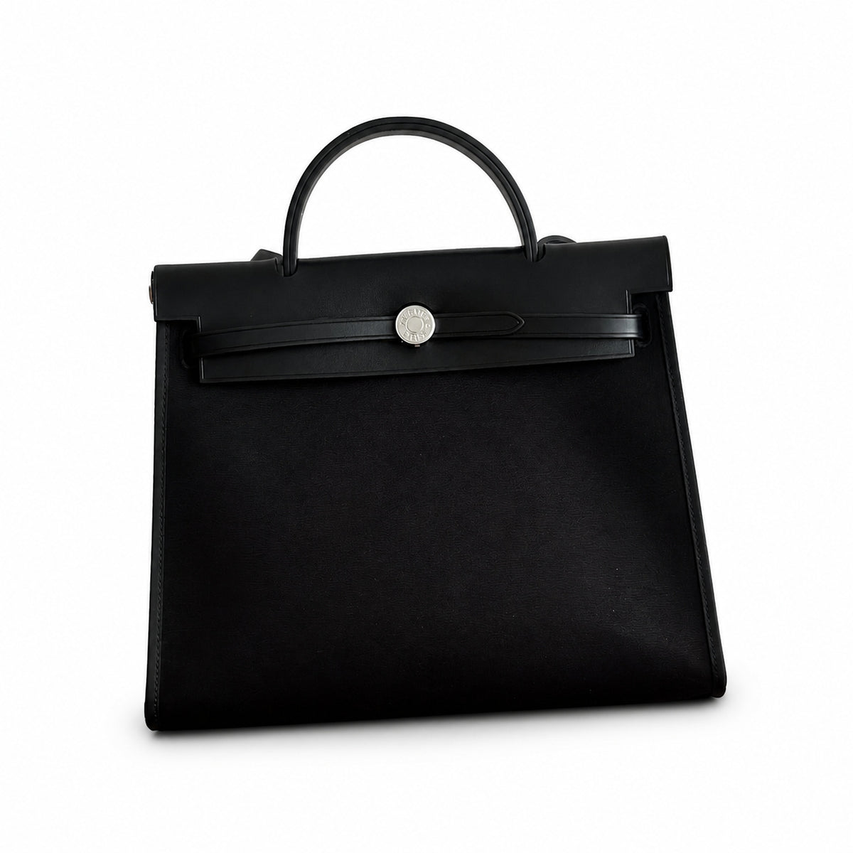 Hermès Herbag Zip 31 All Black Suede & Calf Leather Palladium Hardware