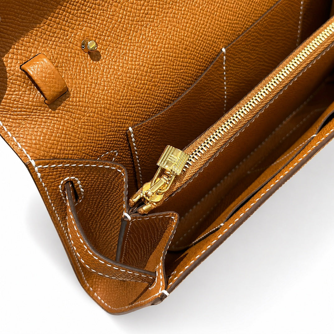 Hermès Kelly To Go Alezan Epsom Calf Leather Gold Hardware