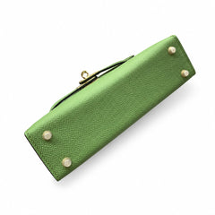 Hermès Kelly Sellier 19 Vert Pomme Epsom Gold Hardware